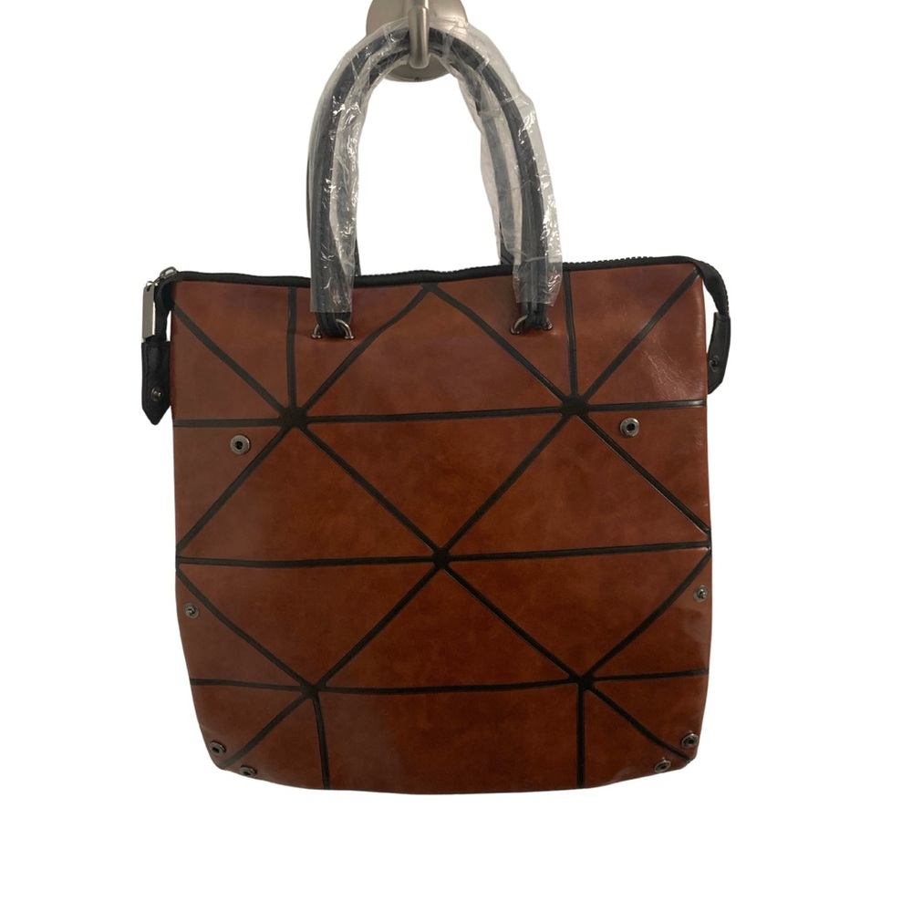 Yik Fung Vegan Leather Geometric Bag